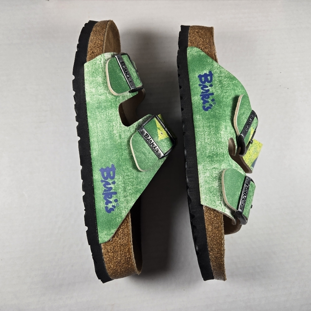 Birkenstock Birki's Santiago Brazil Flag Sandals EU38 Narrow US W7 M5 - Picture 6 of 8